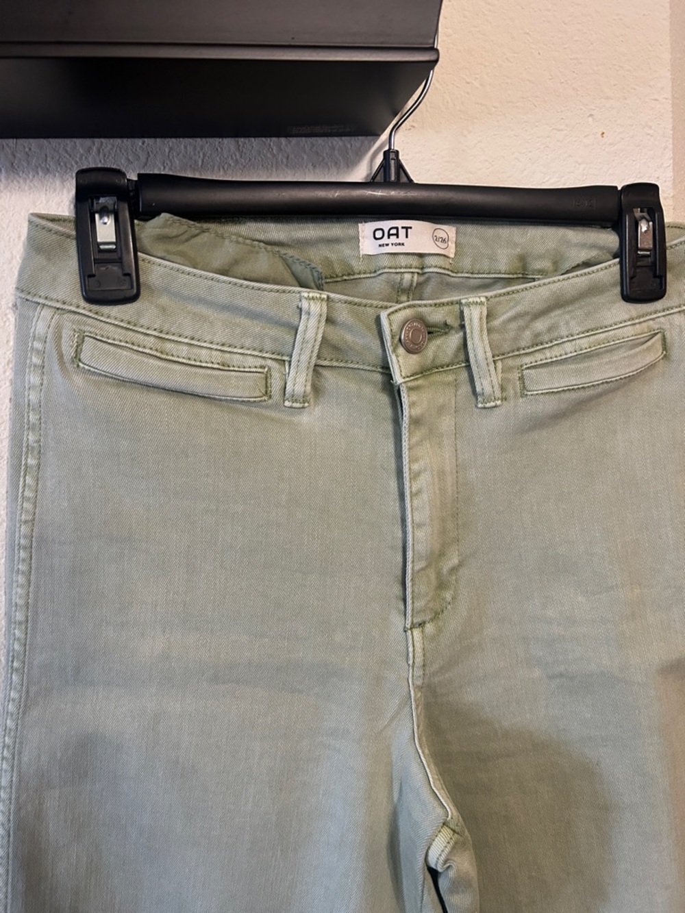 Oat New York Sage Green Wide-Leg Jeans - Picture 2 of 4